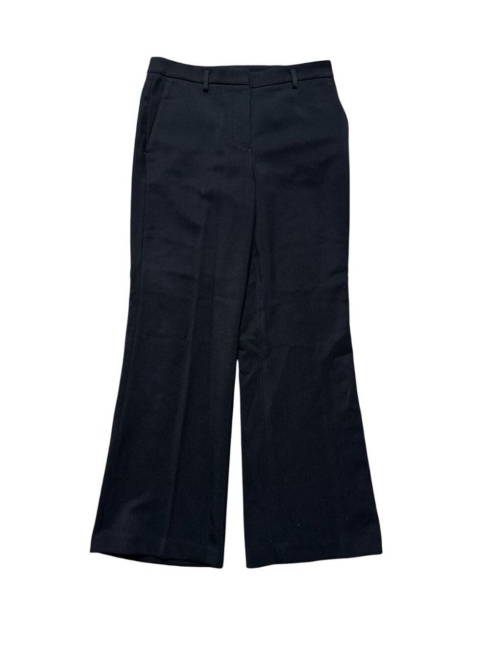 Ann Taylor Black Wide Leg Career Pants Women Size 8 Stretch Trouser